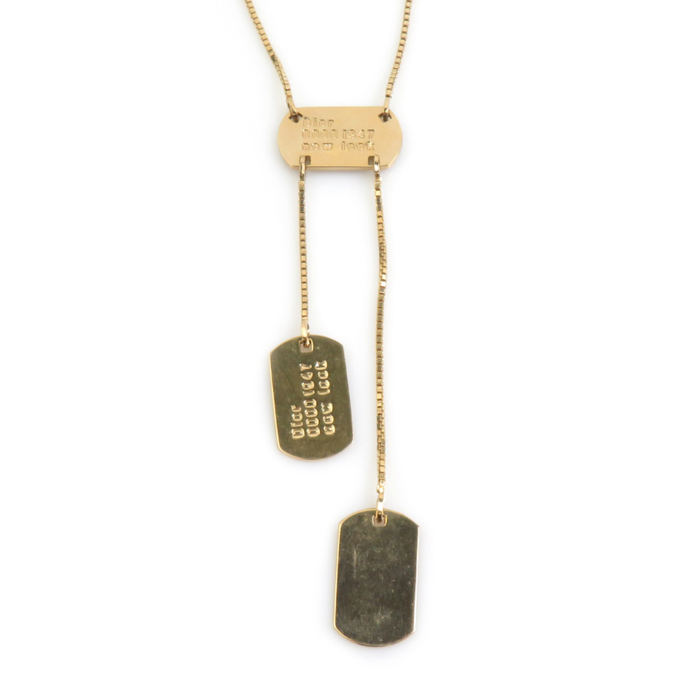 Christian Dior necklace, metal, gold, women's, 56843a